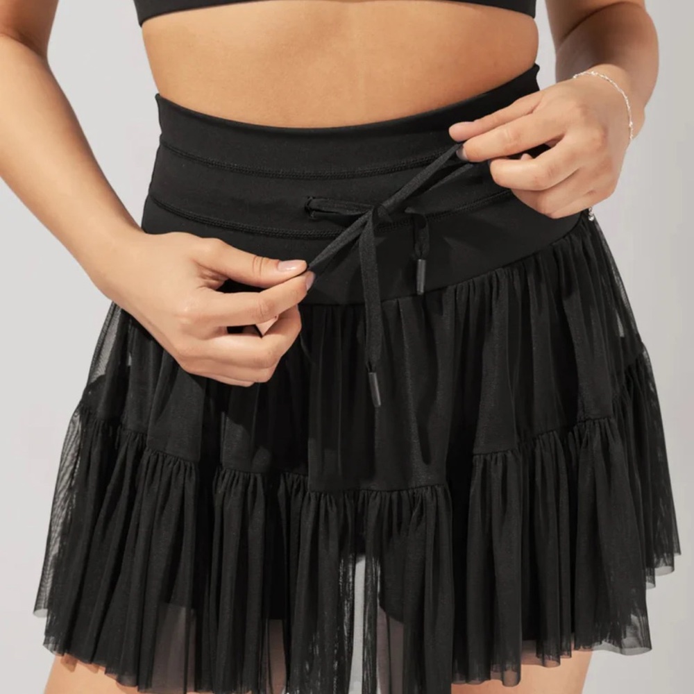 Elegant Black Tiered Skirt